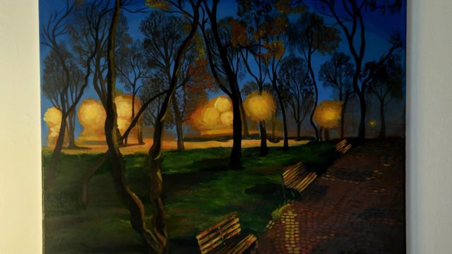 Nacht Spaziergang im Park